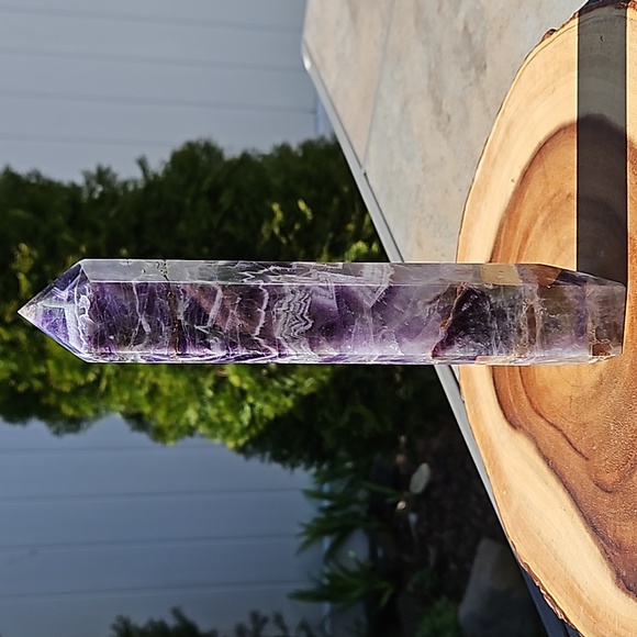 Chevron Amethsyt XL Tower 650 grams 9" - Picture 7 of 11